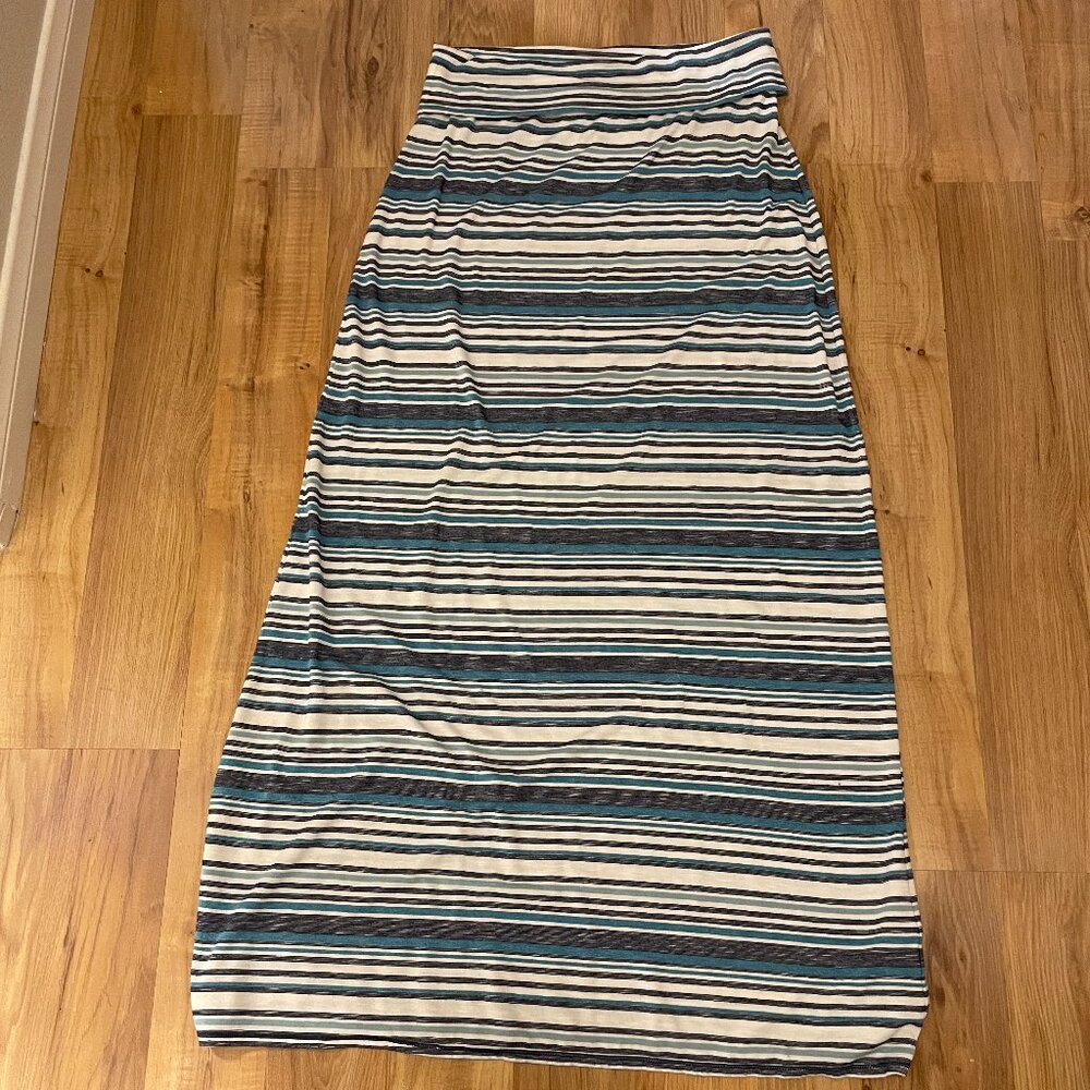 Max Studio Beachy Striped Maxi Skirt: SM